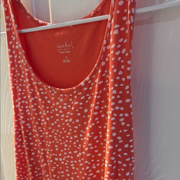 Isabel Maternity by Ingrid & Isabel Orange Red Sleeveless Sundress - Picture 3 of 3